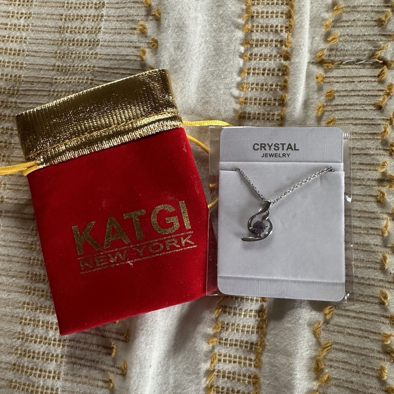 Katgi Fashion Lucky Angel Beautiful Pink Crystal Pendant Necklace 12$